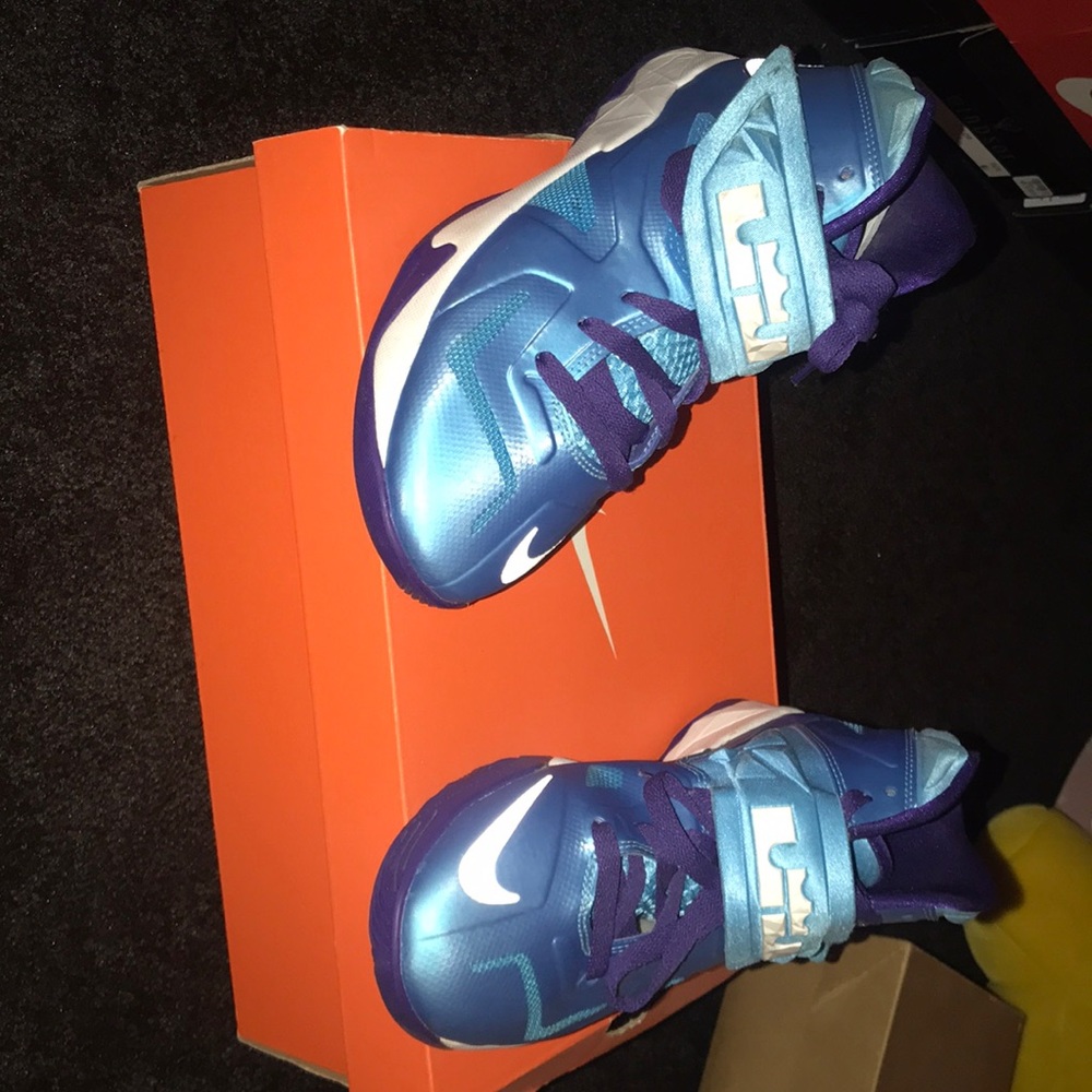 Blue and purple Lebrons